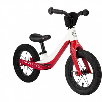 Беговел детский MAXISCOO "COMET" (2021), надувные колеса, 12", красный с белым