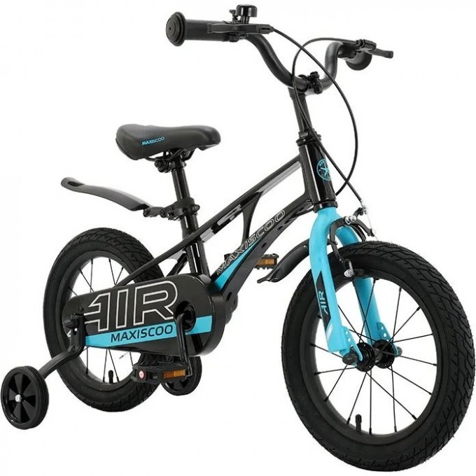 Детский двухколесный велосипед MAXISCOO "Air", Стандарт Плюс, 14", черный аметист (2023) MSC-A1423