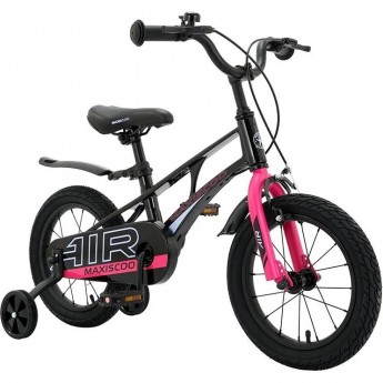Детский двухколесный велосипед MAXISCOO "Air", Стандарт Плюс, 14", Обсидиан (2023)