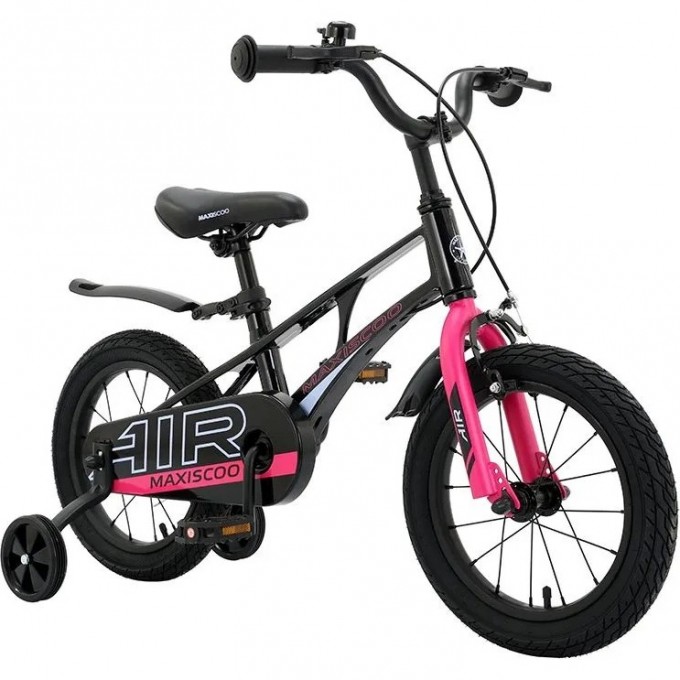 Детский двухколесный велосипед MAXISCOO "Air", Стандарт Плюс, 14", Обсидиан (2023) MSC-A1424