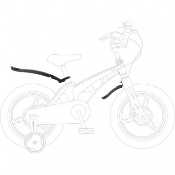Комплект велосипедных крыльев MAXISCOO, 14", черный