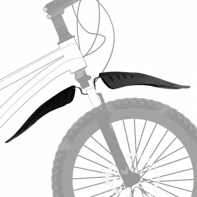 Комплект велосипедных крыльев MAXISCOO, 20", черный MSC-F2002