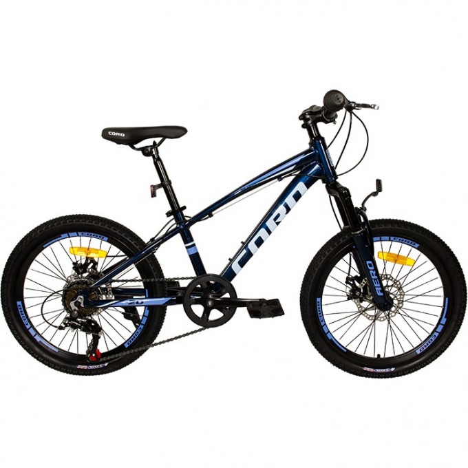 Велосипед 2-х колесный детский MAXISCOO "CORD AERO" (2023), 7 скоростей, 20", синий кобальт CRD-DLX2001