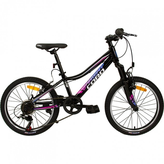 Велосипед 2-х колесный детский MAXISCOO "CORD MINT" (2023), 6 скоростей, 20", черный CRD-STD2001