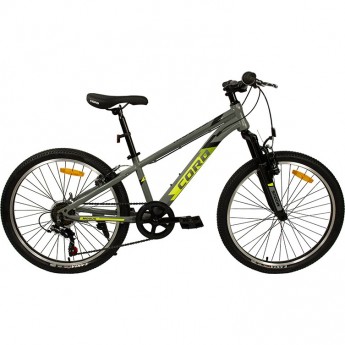 Велосипед 2-х колесный детский MAXISCOO "CORD MODUS" (2023), 7 Скоростей, 24", Серый Матовый