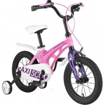 Велосипед 2-х колесный детский MAXISCOO "COSMIC" (2021), 14", розовый матовый