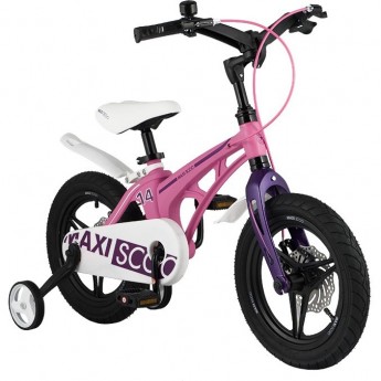 Велосипед 2-х колесный детский MAXISCOO "COSMIC" (2021), 14", розовый матовый