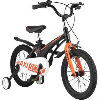 Велосипед 2-х колесный детский MAXISCOO "COSMIC" (2021), 16", черный матовый