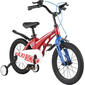 Велосипед 2-х колесный детский MAXISCOO "COSMIC" (2021), 16", красный