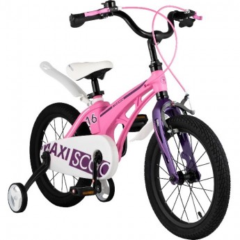 Велосипед 2-х колесный детский MAXISCOO "COSMIC" (2021), 16", розовый матовый