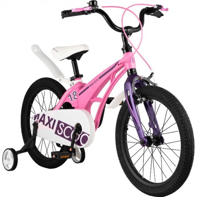 Велосипед 2-х колесный детский MAXISCOO "COSMIC" (2021), 18", розовый матовый MSC-C1811