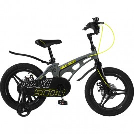 Велосипед 2-х колесный детский MAXISCOO "COSMIC" (2022), Делюкс, 16", серый матовый