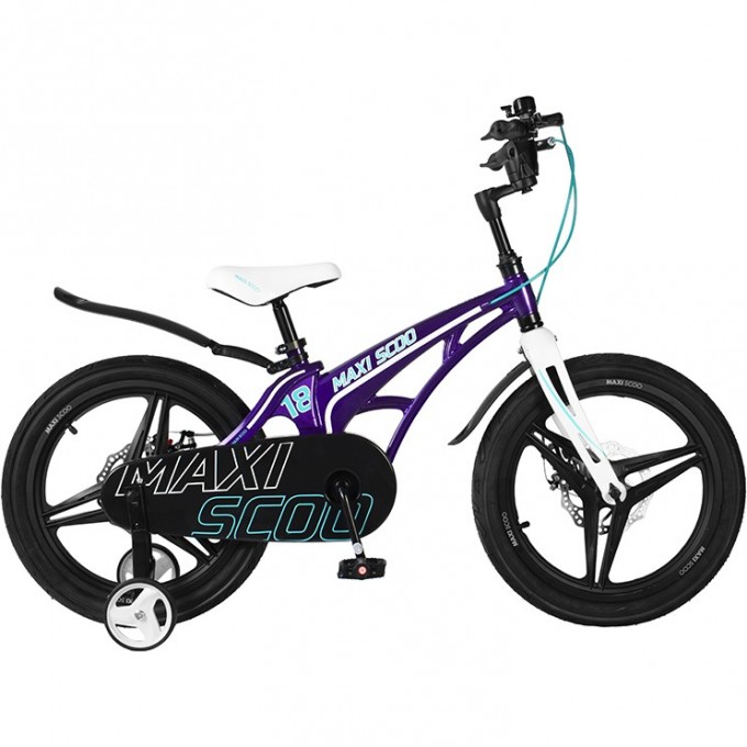 Велосипед 2-х колесный детский MAXISCOO "COSMIC" (2022), Делюкс, 18", фиолетово-белый MSC-C1817D-S