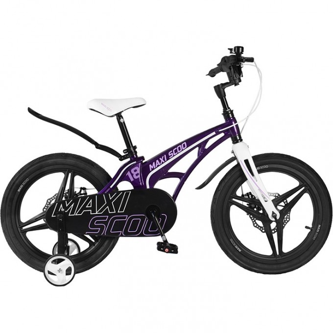 Велосипед 2-х колесный детский MAXISCOO "COSMIC" (2022), Делюкс, 18", фиолетовый MSC-C1817D
