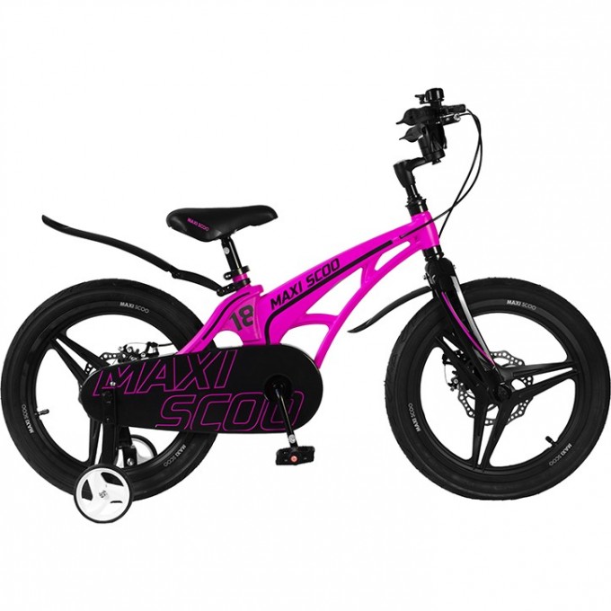 Велосипед 2-х колесный детский MAXISCOO "COSMIC" (2022), Делюкс, 18", розовый матовый MSC-C1816D