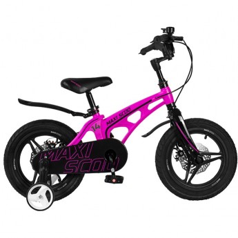 Велосипед 2-х колесный детский MAXISCOO "COSMIC" (2022), Делюкс Плюс, 14", розовый матовый