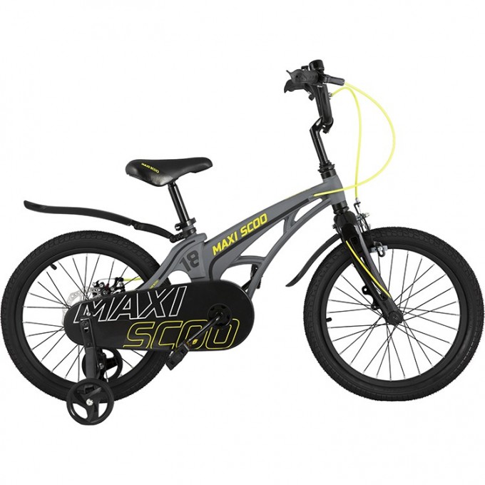 Велосипед 2-х колесный детский MAXISCOO "COSMIC" (2022), Стандарт, 18", серый матовый MSC-C1815