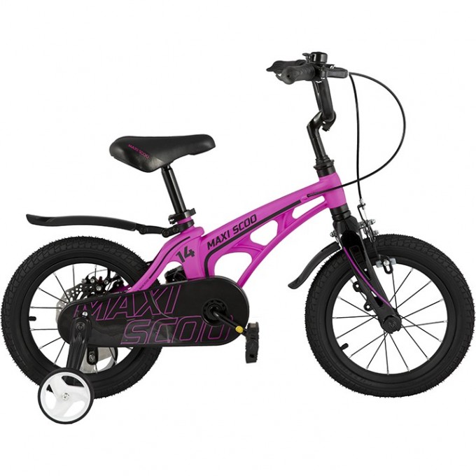 Велосипед 2-х колесный детский MAXISCOO "COSMIC" (2022), Стандарт Плюс, 14", розовый матовый MSC-C1416
