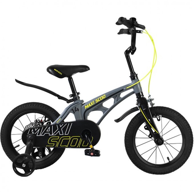 Велосипед 2-х колесный детский MAXISCOO "COSMIC" (2022), Стандарт Плюс, 14", серый матовый MSC-C1415