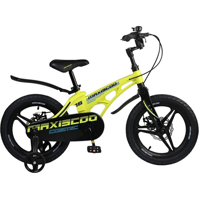 Велосипед 2-х колесный детский MAXISCOO "COSMIC" (2023), Делюкс, 16", желтый матовый MSC-C1622D