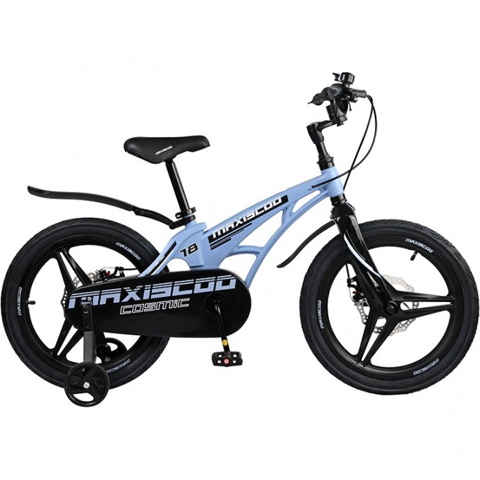 Велосипед 2-х колесный детский MAXISCOO "COSMIC" (2023), Делюкс, 18", голубой матовый MSC-C1826D