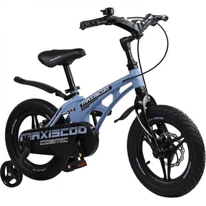 Велосипед 2-х колесный детский MAXISCOO "COSMIC" (2023), Делюкс Плюс, 14", голубой матовый MSC-C1426D