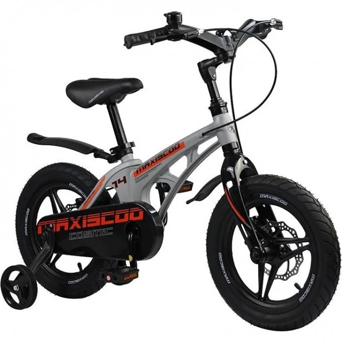 Велосипед 2-х колесный детский MAXISCOO "COSMIC" (2023), Делюкс Плюс, 14", серый матовый MSC-C1423D