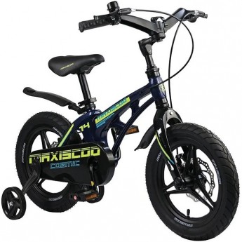Велосипед 2-х колесный детский MAXISCOO "COSMIC" (2023), Делюкс Плюс, 14", синий перламутр