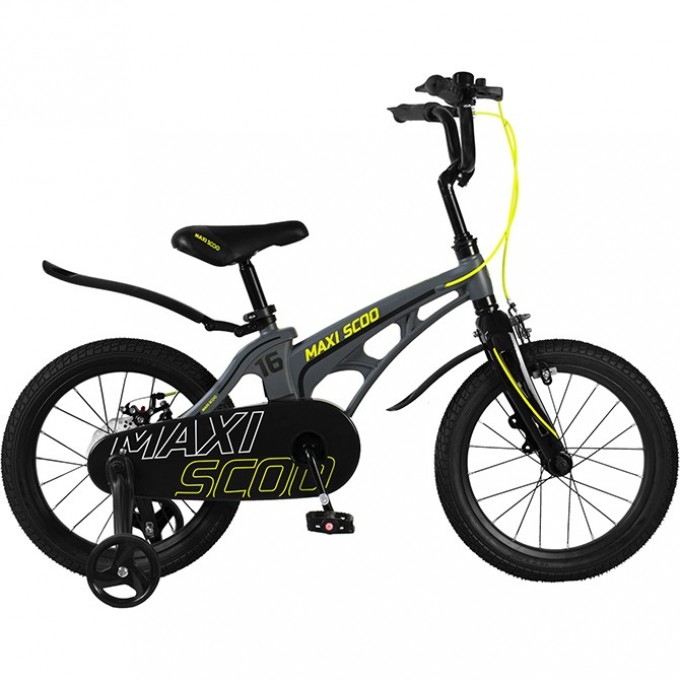 Велосипед 2-х колесный детский MAXISCOO "COSMIC" (2023), Стандарт, 16", серый матовый MSC-C1623