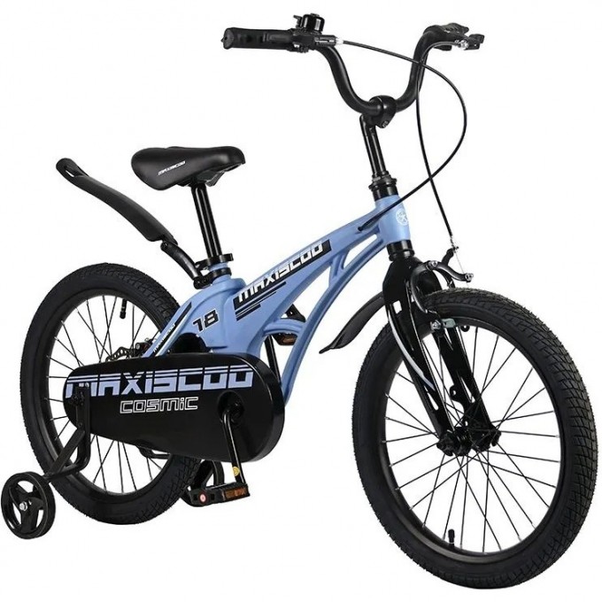 Велосипед 2-х колесный детский MAXISCOO "COSMIC" (2023), Стандарт, 18", голубой матовый MSC-C1826