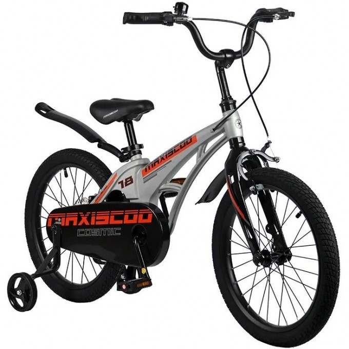Велосипед 2-х колесный детский MAXISCOO "COSMIC" (2023), Стандарт, 18", серый матовый MSC-C1823