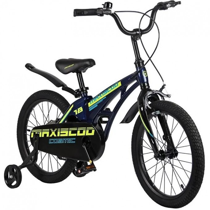 Велосипед 2-х колесный детский MAXISCOO "COSMIC" (2023), Стандарт, 18", синий перламутр MSC-C1821