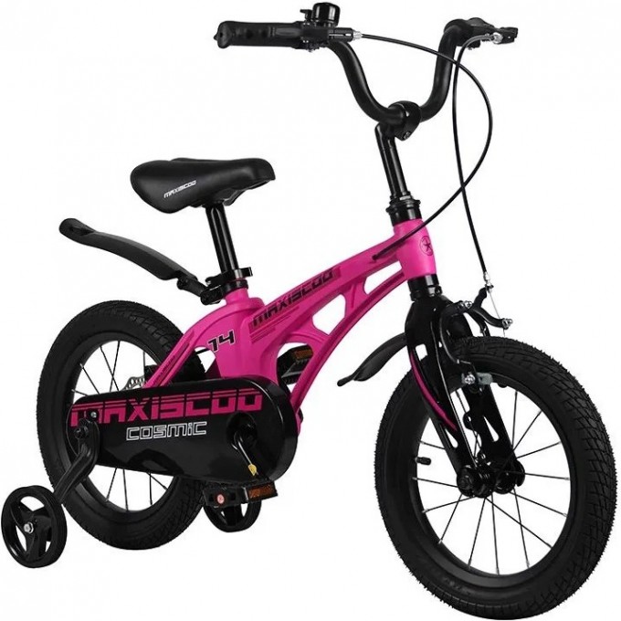 Велосипед 2-х колесный детский MAXISCOO "COSMIC" (2023), Стандарт Плюс, 14", розовый матовый MSC-C1425