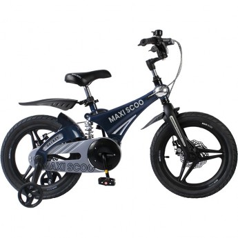 Велосипед 2-х колесный детский MAXISCOO "GALAXY" (2022), Делюкс, 16", темно-синий перламутр