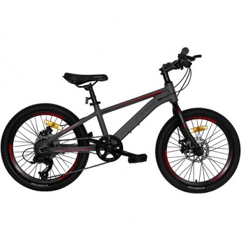 Велосипед 2-х колесный детский MAXISCOO "HORIZON" (2022), 7 скоростей, 20", серый матовый