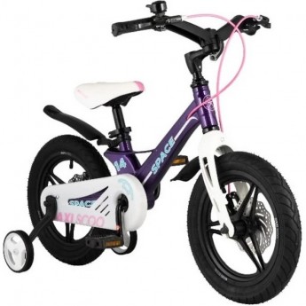 Велосипед 2-х колесный детский MAXISCOO "SPACE" (2021), 14", фиолетовый
