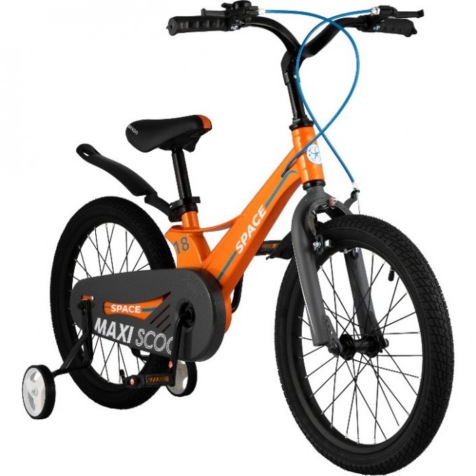 Велосипед 2-х колесный детский MAXISCOO "SPACE" (2021), 18", оранжевый MSC-S1810