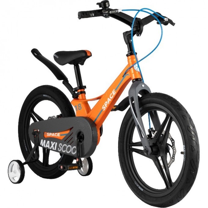 Велосипед 2-х колесный детский MAXISCOO "SPACE" (2021), 18", оранжевый MSC-S1810D