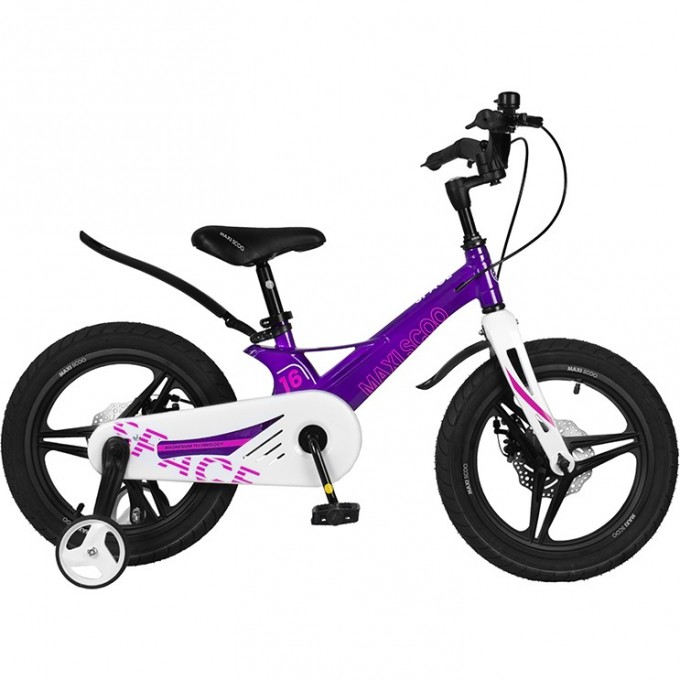 Велосипед 2-х колесный детский MAXISCOO "SPACE" (2022), Делюкс, 16", фиолетовый MSC-S1615D
