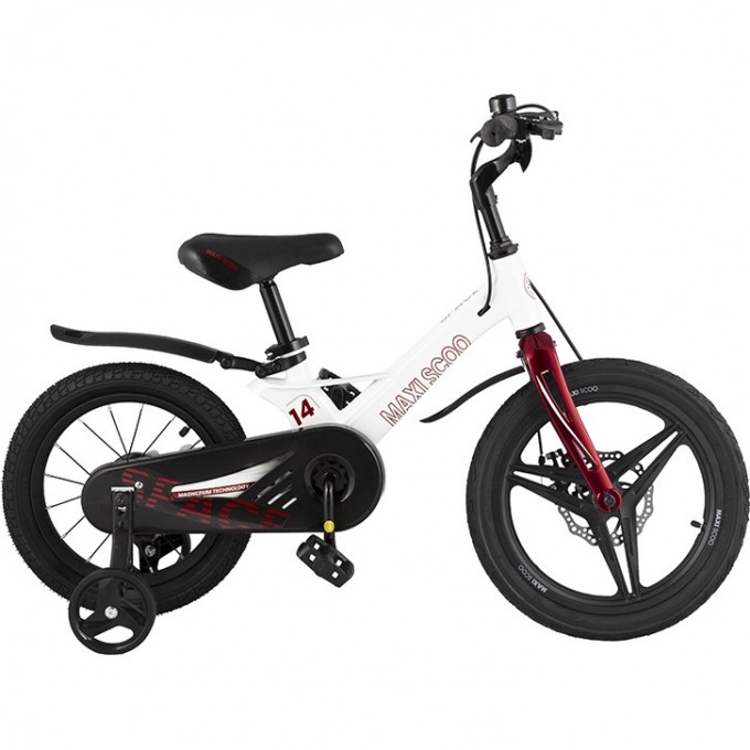 Велосипед 2-х колесный детский MAXISCOO "SPACE" (2022), Делюкс Плюс, 14", белый жемчуг MSC-S1412D