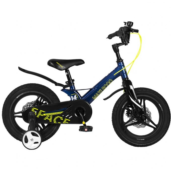 Велосипед 2-х колесный детский MAXISCOO "SPACE" (2022), Делюкс Плюс, 14", синий MSC-S1411D