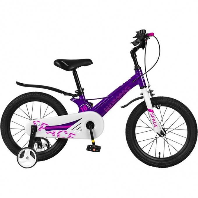 Велосипед 2-х колесный детский MAXISCOO "SPACE" (2022), Стандарт, 16", фиолетовый MSC-S1615