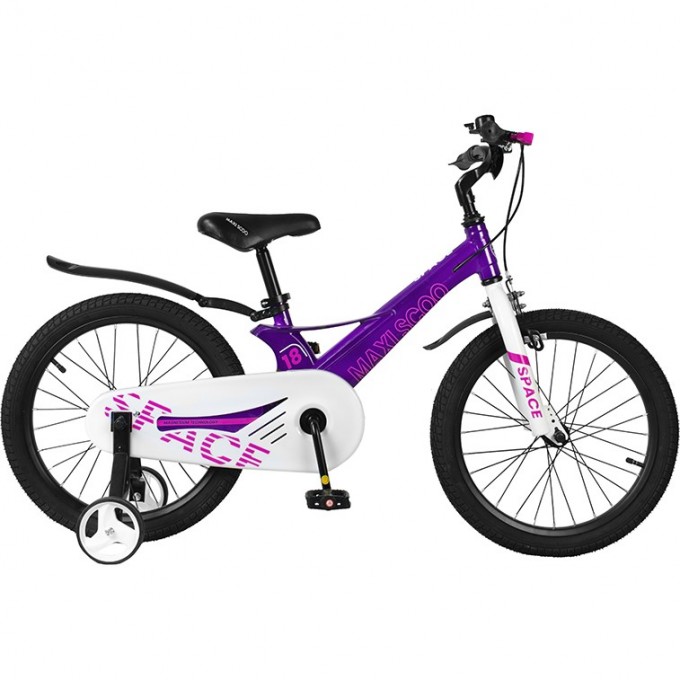 Велосипед 2-х колесный детский MAXISCOO "SPACE" (2022), Стандарт, 18", фиолетовый MSC-S1815