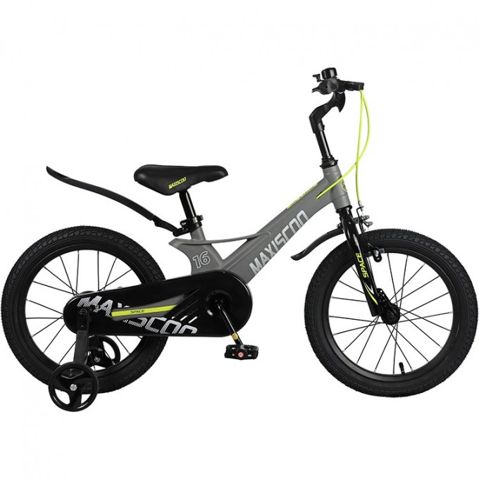 Велосипед 2-х колесный детский MAXISCOO "SPACE" (2023), Standard 16", серый матовый MSC-S1621