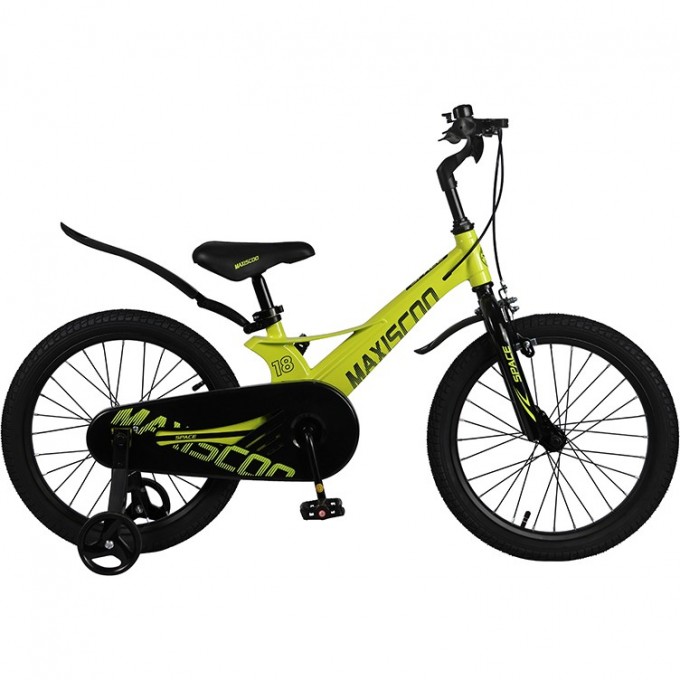 Велосипед 2-х колесный детский MAXISCOO "SPACE" (2023), стандарт, 18", желтый MSC-S1825