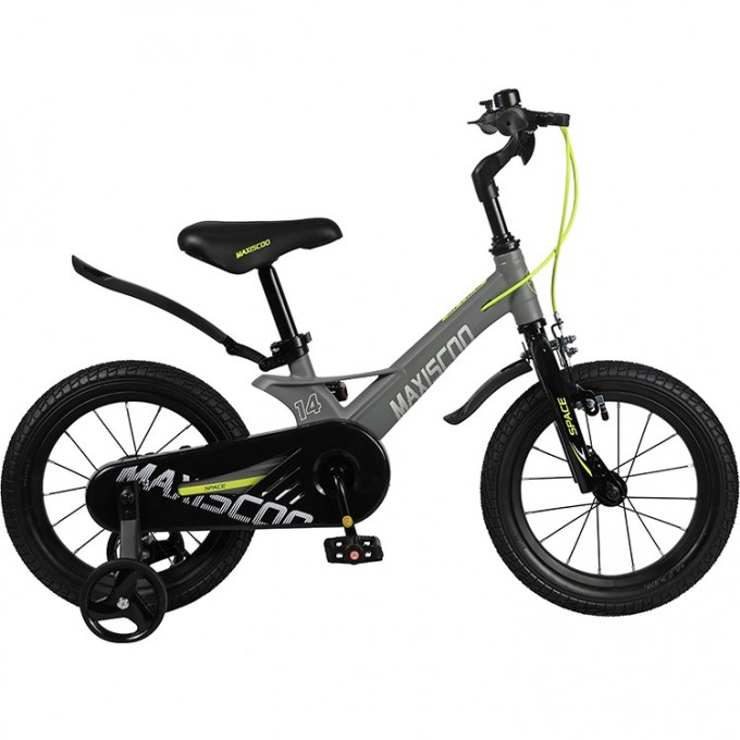 Велосипед 2-х колесный детский MAXISCOO "SPACE" (2023), Стандарт Плюс, 14", серый матовый MSC-S1421