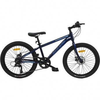 Велосипед 2-х колесный детский MAXISCOO "STARLIGHT" (2022), 7 Скоростей, 24", синий кобальт
