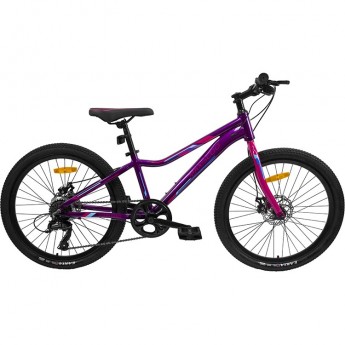Велосипед 2-х колесный детский MAXISCOO "STARLIGHT" (2022), 7 Скоростей, 24", темный маджента