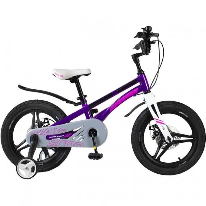 Велосипед 2-х колесный детский MAXISCOO "ULTRASONIC" (2022), Делюкс, 16", фиолетовый MSC-U1601D
