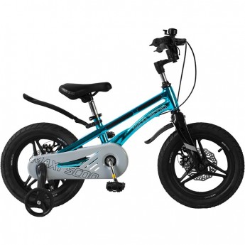 Велосипед 2-х колесный детский MAXISCOO "ULTRASONIC" (2022), Делюкс Плюс, 14", аквамарин